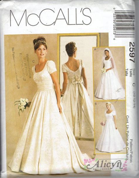 Alicyn Bridal Gown Wedding Dress Pattern Mccalls 2597 Scoop Etsy