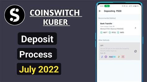 How To Deposit Inr In Coinswitch Kuber Coinswitch Kuber Deposit