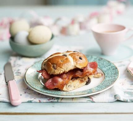 Hot cross bun bacon butties recipe | BBC Good Food