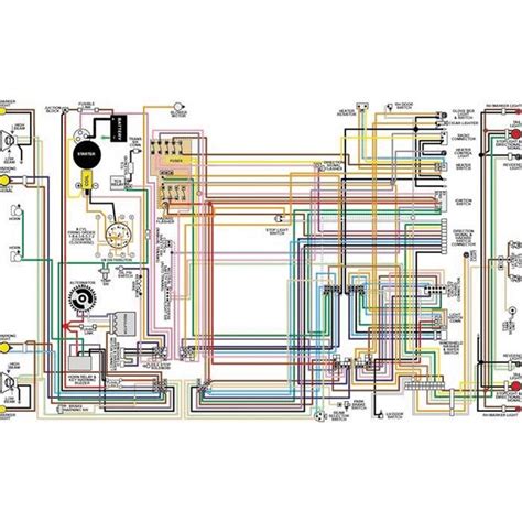 Motors 1958 58 Chevy Biscayne Impala Full Color Laminated Wiring Diagram 11 X 17 Vehicle