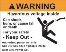 Nesc And Ansi Z Safety Sign Standards For Electric Utility Power