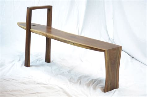 Custom Walnut Waterfall Bench By La Macchia Design Group Joseph G La