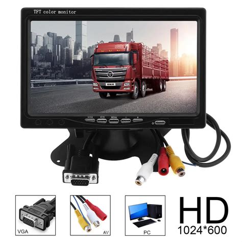 7 Inch Vga Home Monitor Car Rear View Monitor Bright Color Tft Lcd Av Car Home Monitor 170