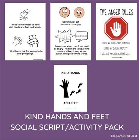 KIND HANDS AND FEET SOCIAL SCRIPT/ACTIVITY PACK - The Contented Child