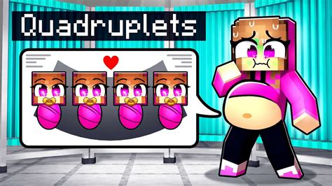 PREGNANT With QUADRUPLETS In Minecraft! - YouTube