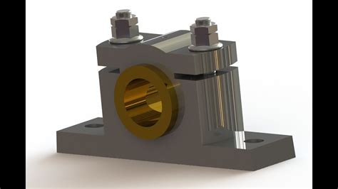 SolidWorks Tutorial Plummer Block For A Pedestal Bearing YouTube