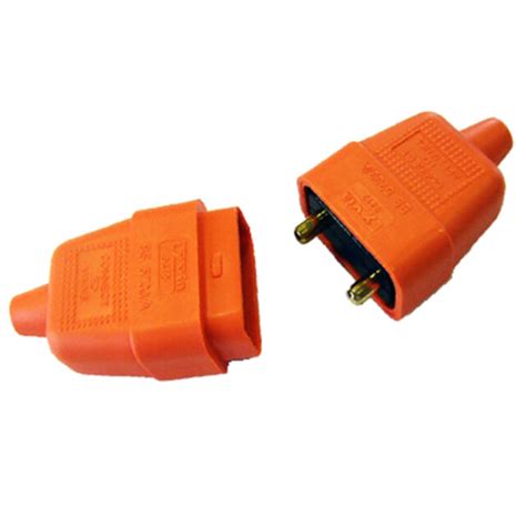 2x 2 Pin 10 Amp 2 Core Rubber Lawnmower Strimmer Power Cable Extension Connector For Sale Online