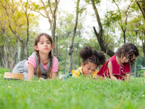 Group Of Kids Playing Outside