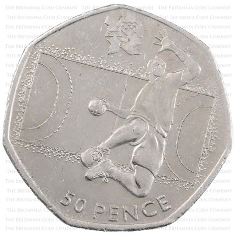 Olympic Handball P Circulated The Britannia Coin Company