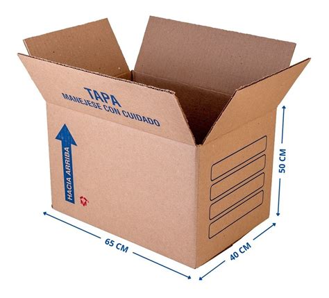 15 Cajas De Carton Doble Corrugado Empaque 65x40x50cms Mp203 Envío gratis