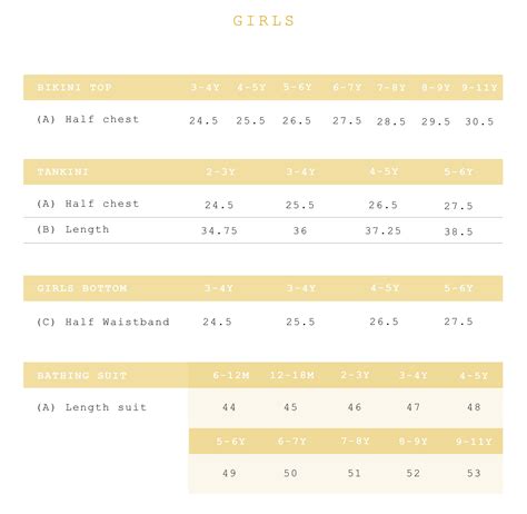 Size Guide Elle And Rapha