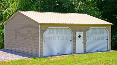 X X Vertical Roof Metal Garage American Metal Buildings