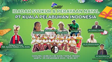 Ibadah Dan Perayaan Natal PT Kuala Pelabuhan Indonesia 2023 Di Gedung