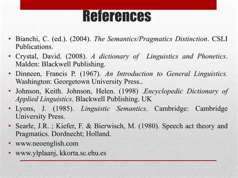 Semantics And Pragmatics Ppt