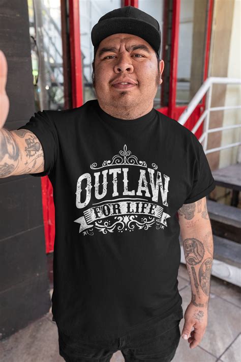 Outlaw for Life Shirt, Outlaw Country Shirt, Outlaw Biker Gear, Outlaw ...