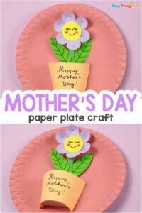 Mother S Day Paper Plate Craft Easy Peasy And Fun