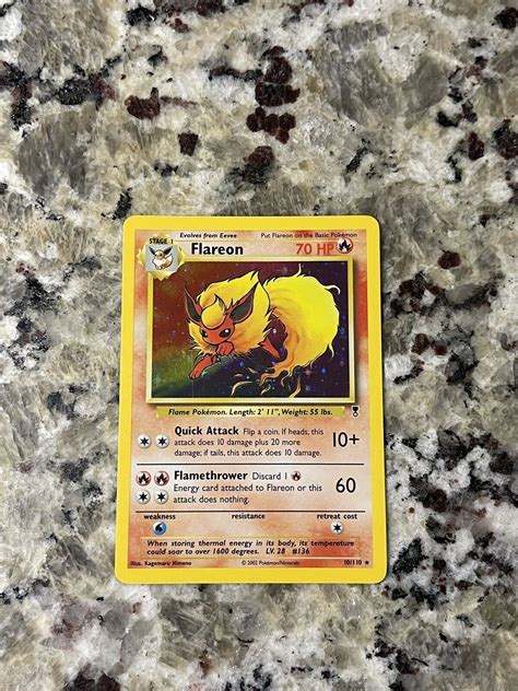 Flareon Legendary Collection 10110 Holo Rare Pokemon Card Near Mint Nm