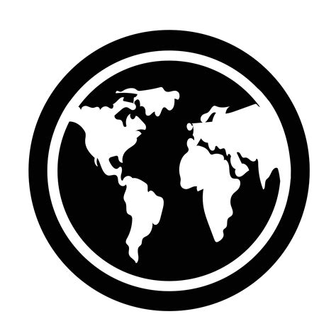 sign  globe icon  vector art  vecteezy