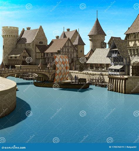 Medieval Docks Stock Photography | CartoonDealer.com #53533736