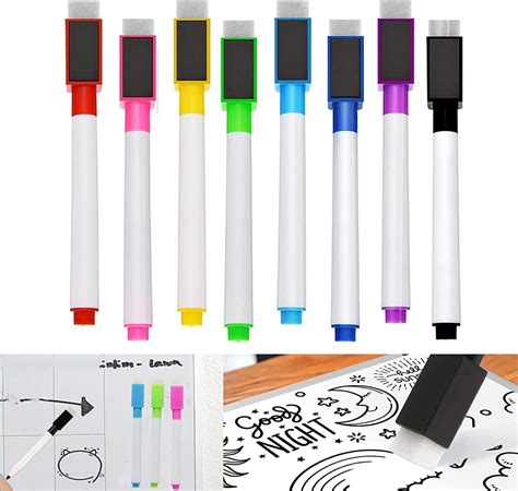 Probuk Whiteboard Marker Magnetisch 8 Farben Trocken Abwischbar Stift