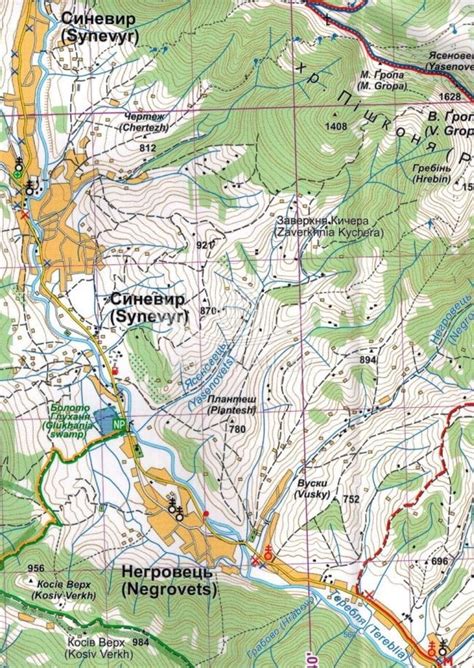 Gorgany Zachodnie Mapa Wodoodporna Turystyczna