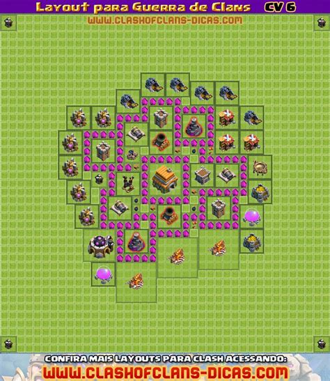 Layouts Para Guerra De Clans CV 6 Clash Of Clans Dicas