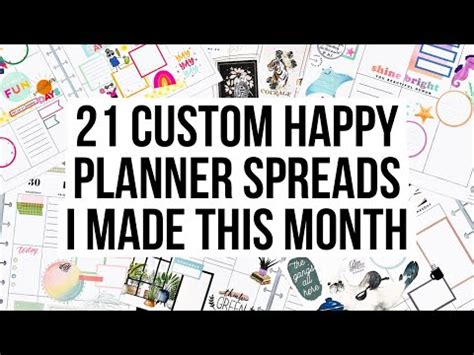 21 Spread Flip Through May 2022 All The Custom Happy Planner