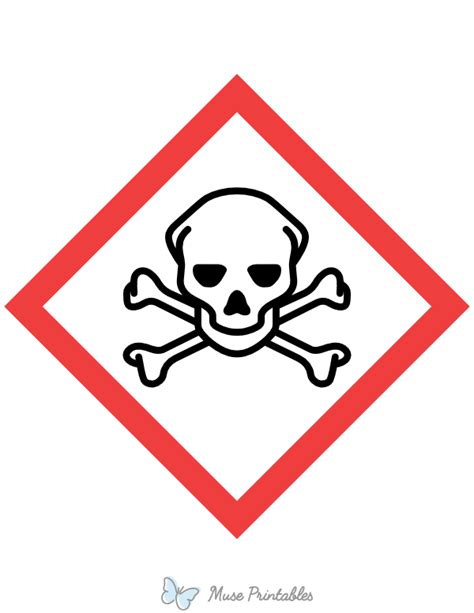 Printable GHS Toxic Hazard Sign