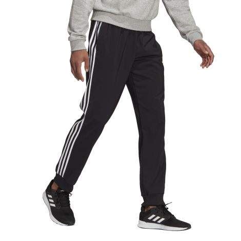 Adidas Men S Pants Aeroready Essentials Tapered Cuff Woven 3 Stripes