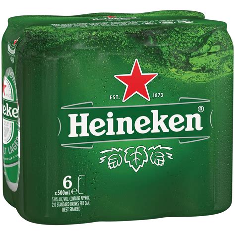 Heineken Lager Cans Ml X Pack Woolworths