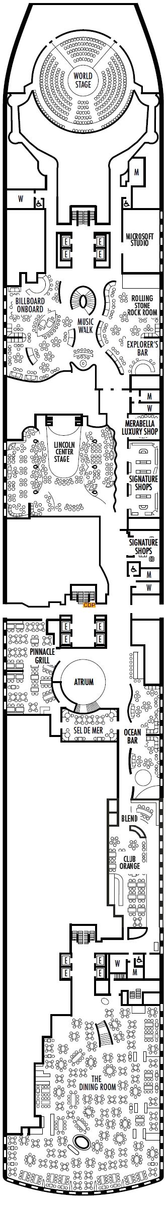 Koningsdam Plaza Deck 2 Plan