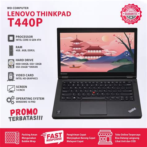 Jual PROMO GOKIL Laptop Lenovo T440P Intel Core I5 Gen 4 Siap Pakai