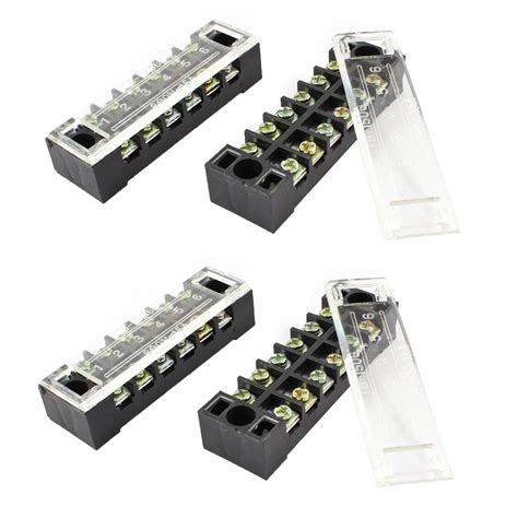 Aexit 4 Pcs Audio Video Accessories 15A Dual Row 6P Screw Connector