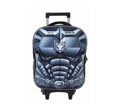 Mochila De Rodas Warriors Team Capuz D Escolar Meninos Clio