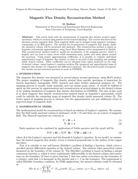 Magnetic Flux Density Reconstruction Method