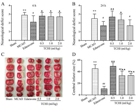 Effect Of Tchi On Neurological Scores And Infarct Volume In Mcao Rats