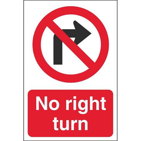 No Right Turn Signs Prohibitory Construction Safety Signs Ireland