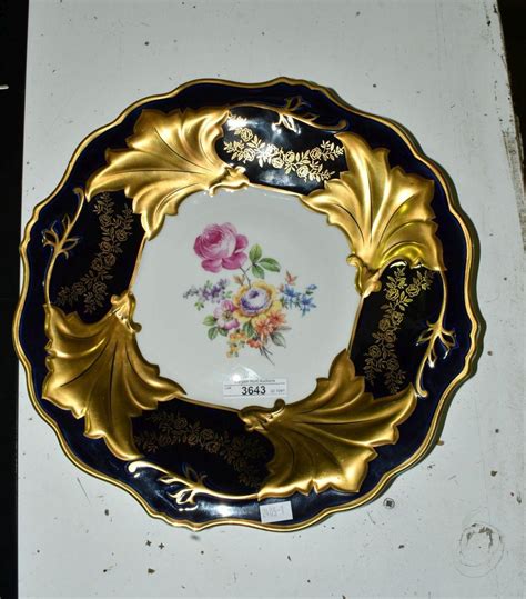 Sold Price Large Circular German Platter By Echt Weimar With Floral