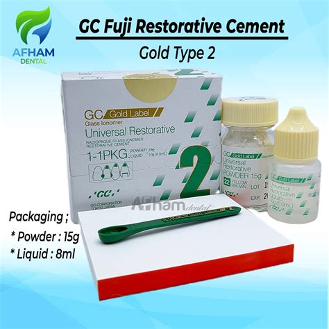 Jual DENTAL GLASS IONOMER GIC FUJI 2 RESTORATIVE GOLD LABEL BESAR