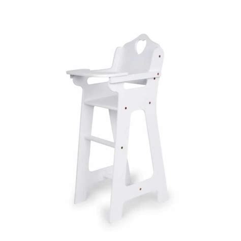 Chaise Haute Pour Poup E En Bois Blanc Vicki Cdiscount Jeux Jouets