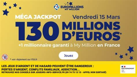 Euromillions un méga jackpot de 130 millions d euros à gagner ce vendredi