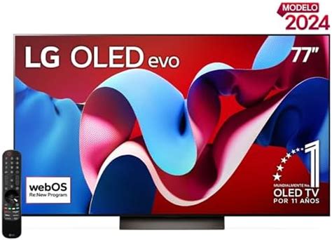 LG Pantalla OLED EVO 77 Pulgadas 4K Smart TV 2024 ThinQ AI OLED77C4PSA