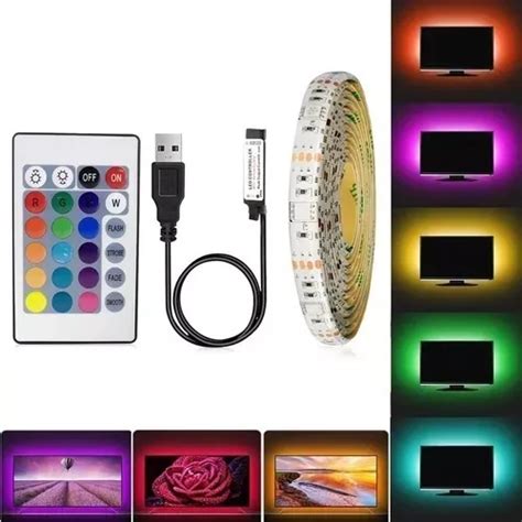 Ripley Cinta Rgb Tira Led Usb Para Tv Control Remoto