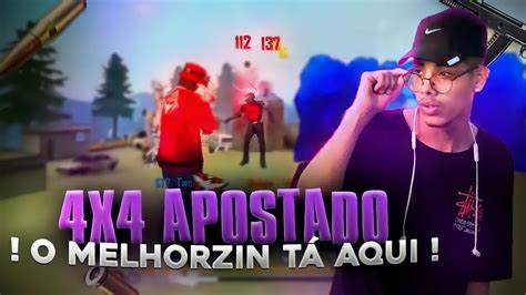 LIVE ON NÃO VOU TILTAR HOJE 16 BROTAA 4X4 APOSTADO FREEFIRE