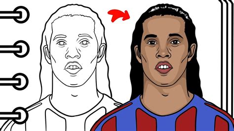 Como Dibujar A Ronaldinho Paso A Paso Mapi Art Tv Youtube