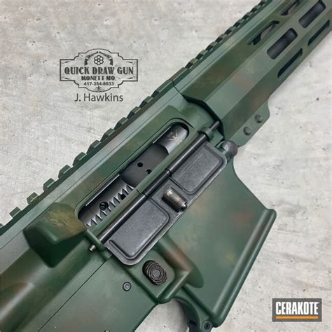 Custom Freehand Camo Ar Cerakoted Using Noveske Bazooka Green Multicam