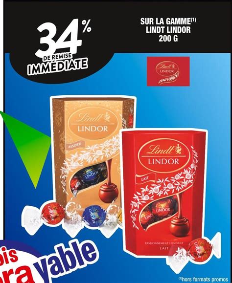 Promo Lindt De Remise Imm Diate Sur La Gamme Lindt Lindor G