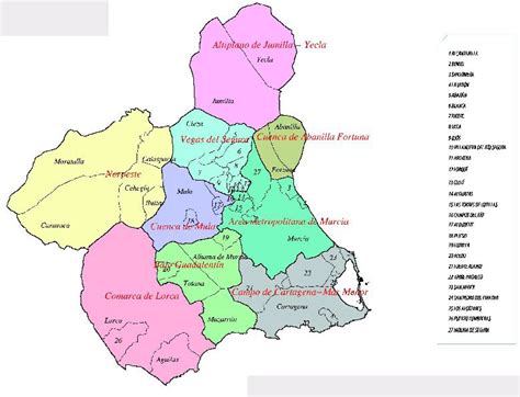 Blog De Lola Mapa De La Regi N De Murcia