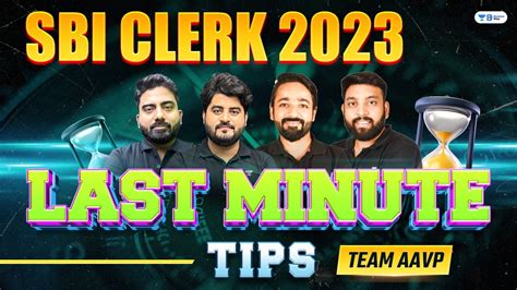 SBI Clerk Prelims 2023 Last Minute Tips TEAM AAVP Bankers Way