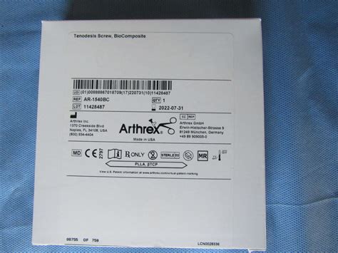 New ARTHREX Ref AR 1540BC Tenodesis Screw BioComposite 4mm X 10mm